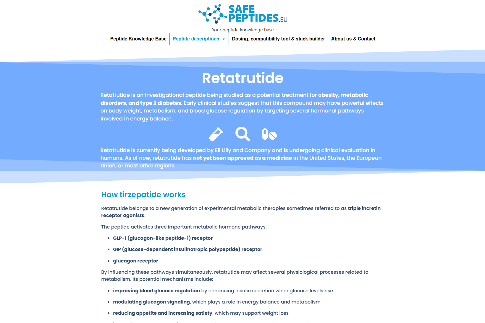 Reta Risks Retatrutide – mechanism, effects and risks | SafePeptides